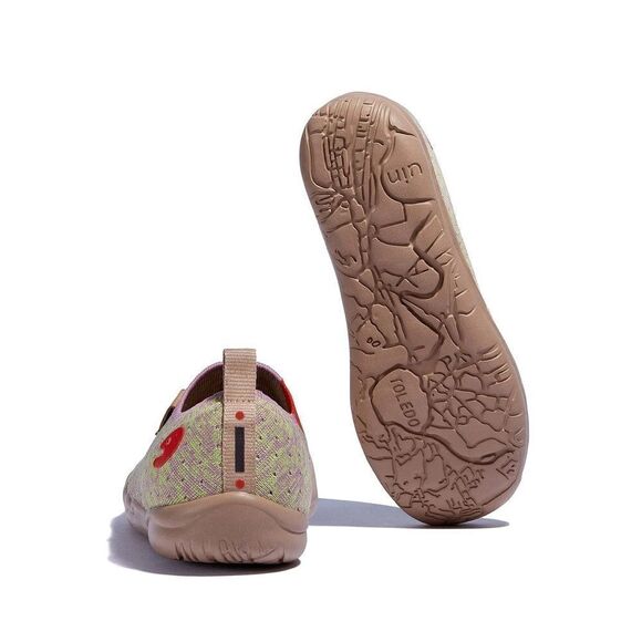 UIN Women's Walking Shoes Slip On Loafers Sneaker(Toledo 1- Raspberry Matcha) - Picture 5 of 7